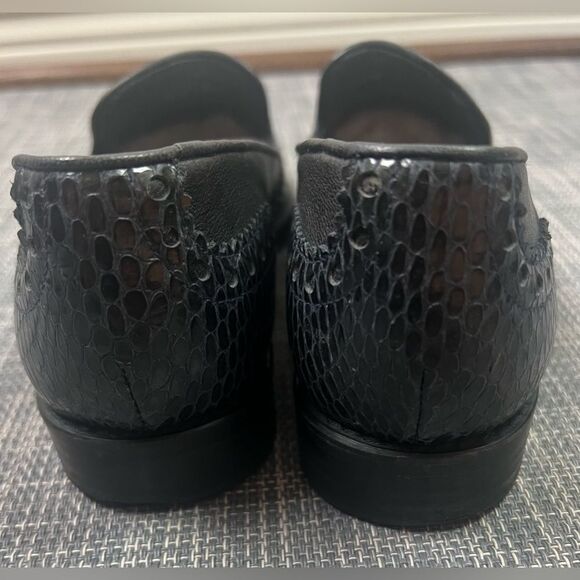 Stuart Weitzman Black Leather Loafers - Picture 7 of 13